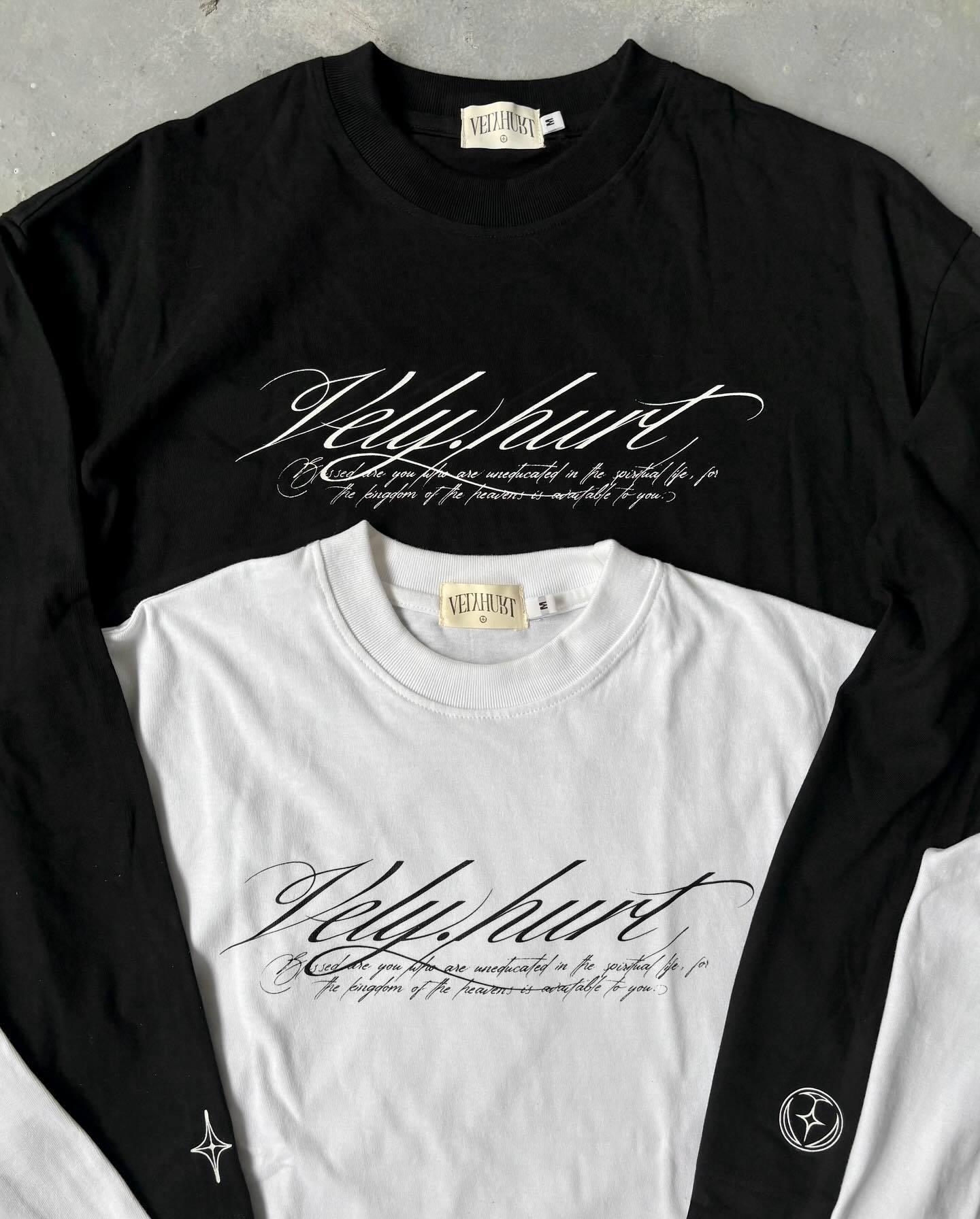 2025 Unisex Gothic Dark Letter Long Sleeve T-shirt Medium