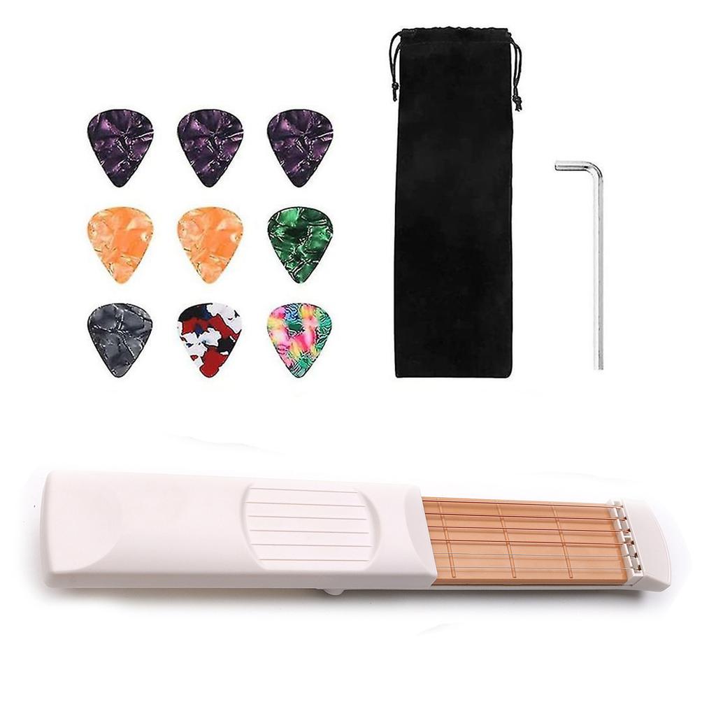 Pocket Guitar Trainer, 6 Fret Mini Portable Pocket Guitar Practice Neck Guitar Practice Tool Pocket Guitar Chord Trainer