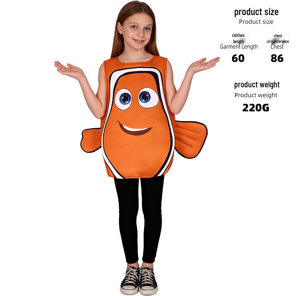 Halloween Clownfish Cosplay: Nemo Stage Performance Costume One Size