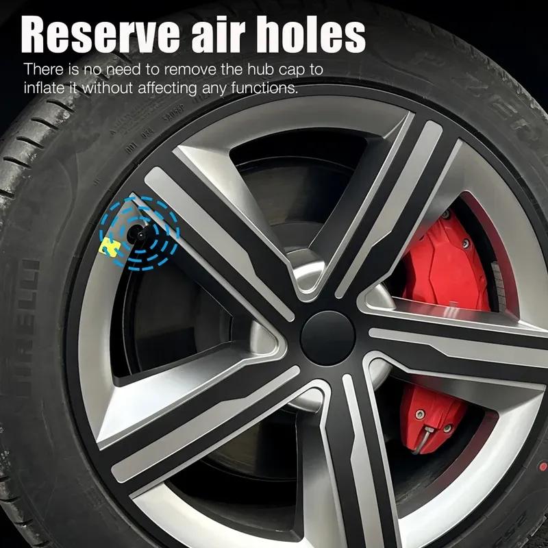 YIKUN 4PCS 19 Inch Wheel Cover for Tesla Model Y Juniper 2025 Performance Full Rims Car Accessories Crossflow Wheels Hubcap caps