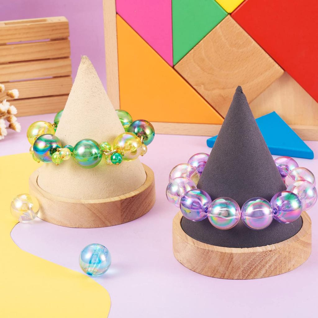 Beadthoven Set of about 20 transparent acrylic AB color round decorative bead accessory for handmade handmade craft supplies 100, 20mm, colors, beads,