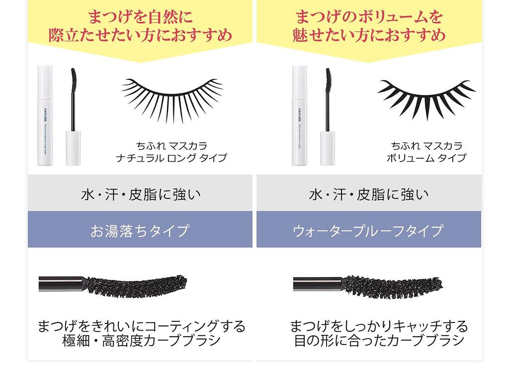 Chifure Mascara Natural Long Type BK30 Black