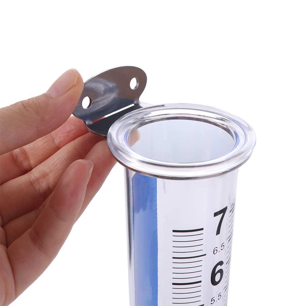 Portable Rain Meter Transparent Fence Mounting Bracket Replacement Tube Rain Measuring Tool  Farm