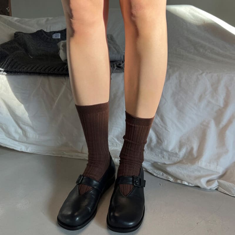 SOOPUI Organic Cotton Socks In brown__Organic Cotton Socks In Brown