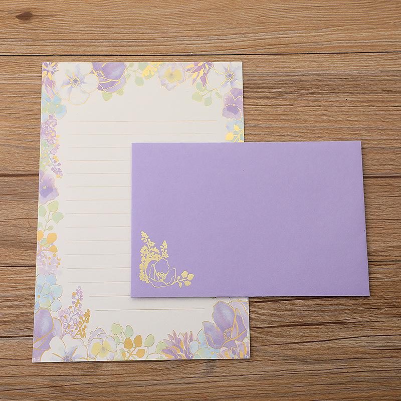 Creative A5 Chinese Style Letter Paper & Western Style Envelopes with Hot Stamping - Exquisite and Colorful Set