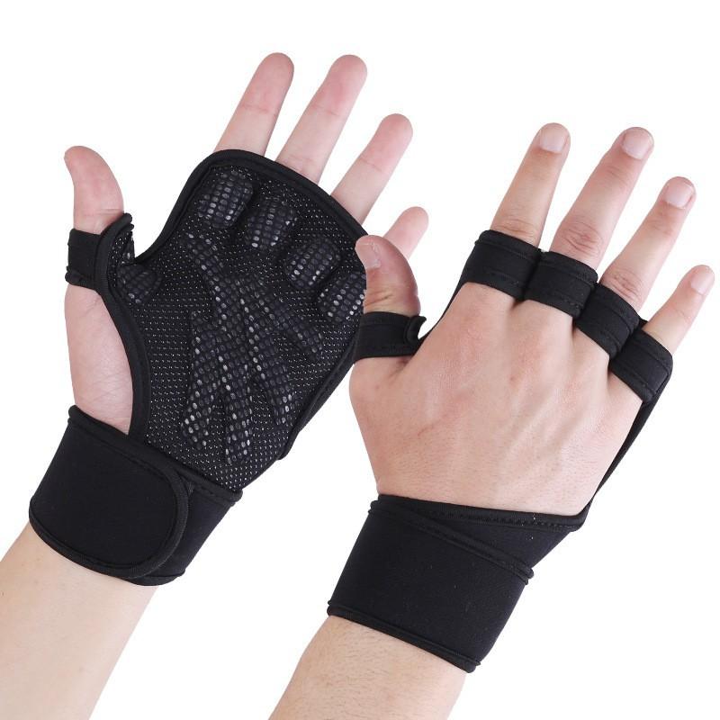 Sports fitness gloves women's non-slip, wear-resistant, anti-cocooning, shock-absorbing and breathable yoga training half-finger cycling gloves