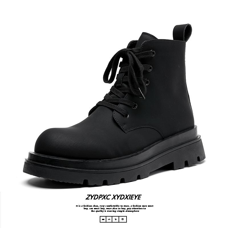 Martin Boots Men's 2025 New Autumn and Winter British High-top Leather Shoes Thick-soled Heightening Leather Boots 5166-E