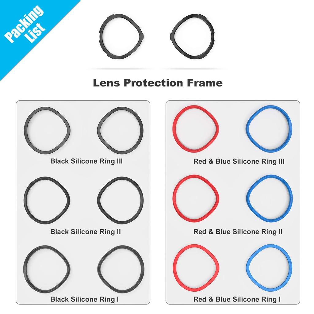 Lens Scratch Prevention Ring Compatible with AMVR Quest 2 Lens Scratch Prevention Ring Lens VR Lens Protection Frame Myopia Glasses Protection Frame