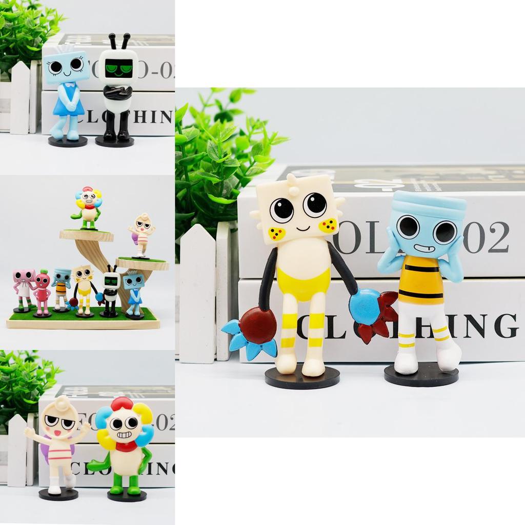 Dandy's World Colorful Pvc Figurines With Base For Collectible Cartoon Characters