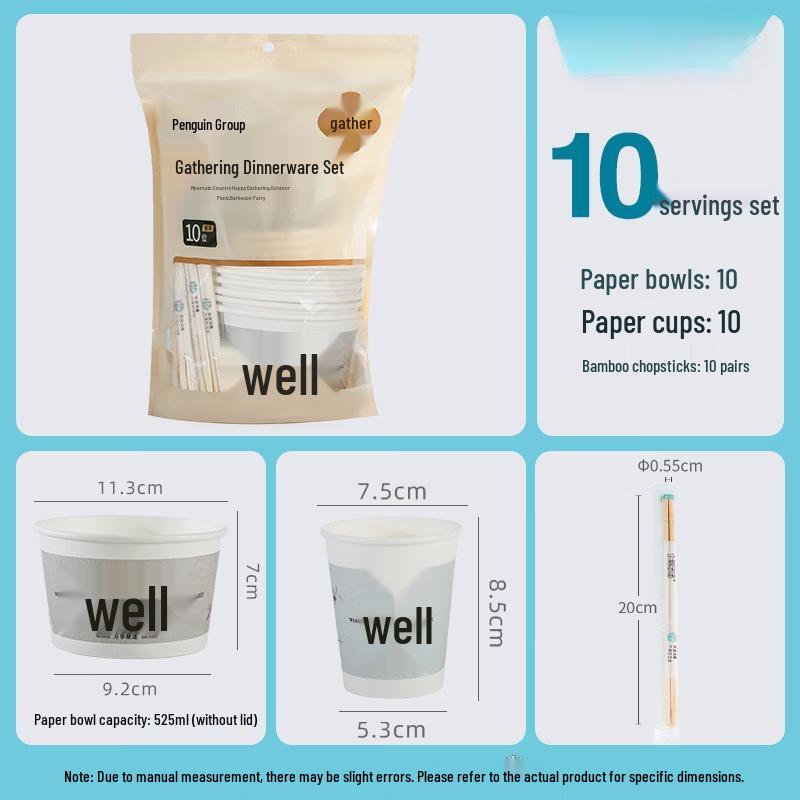 

Disposable Camping Tableware Kit