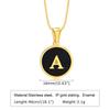 Charms Letter Initial Pendant Necklace Women , Stainless Steel Square And Round Alphabet Collar Jewelry Chrismas Gift