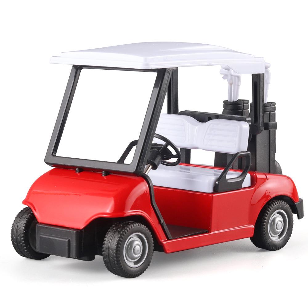 Golf Car Alloy Model with Pull-Back Function - Cute Design, 3 Colors, Mixed Pack.