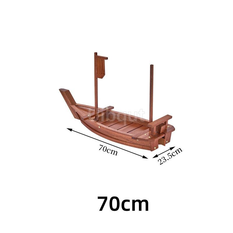 Sapele Seafood Sashimi Boat Dry Ice Boat Sashimi Platter Sushi Tableware Japanese Cuisine Not Leak Wooden Sushi Boat Bridge