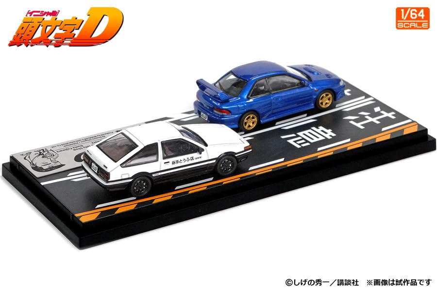 Interallied Initial D Set Takumi Fujiwara Trueno Bunta Fujiwara Impreza Completed Model Modeler's 1/64 Vol. 22 (AE86) & (GC8) (MD64222)