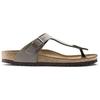 Birkenstock Gizeh Faux Leather Comfortable Flat Flip Flops Unisex Footwear Gray 0043393