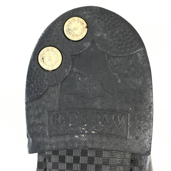 Vintage 80s-90s Cats Paw Steel Toe Loafer Moccasin Safety Dress Shoes Size 9.5D 27.0cm Black(USED)