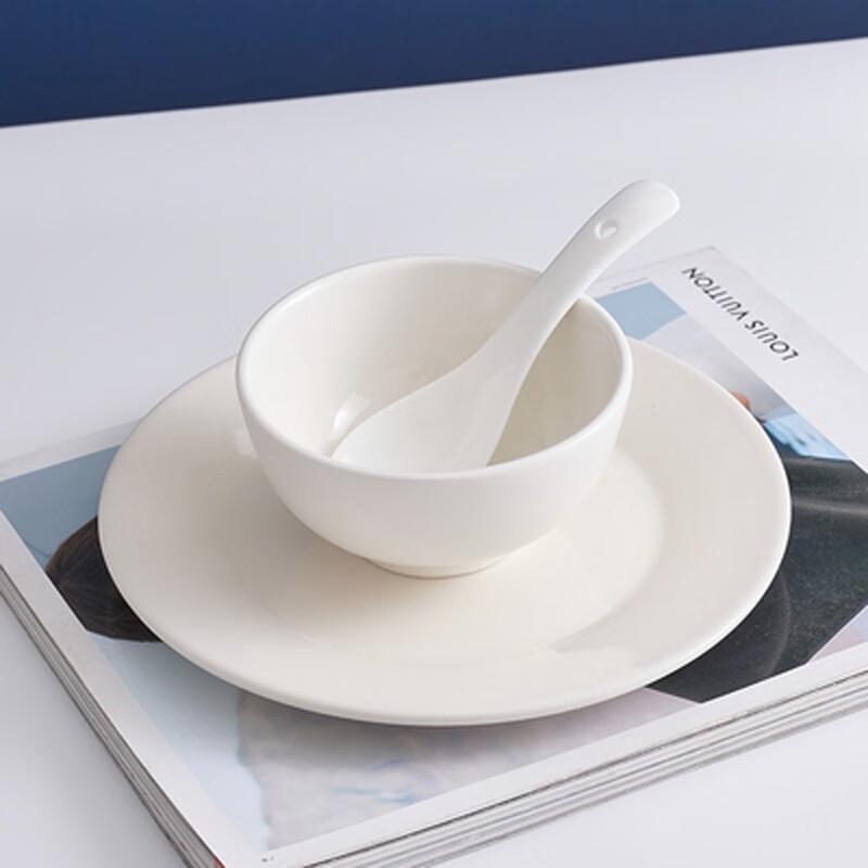Pure White Ceramic Rice Bowls