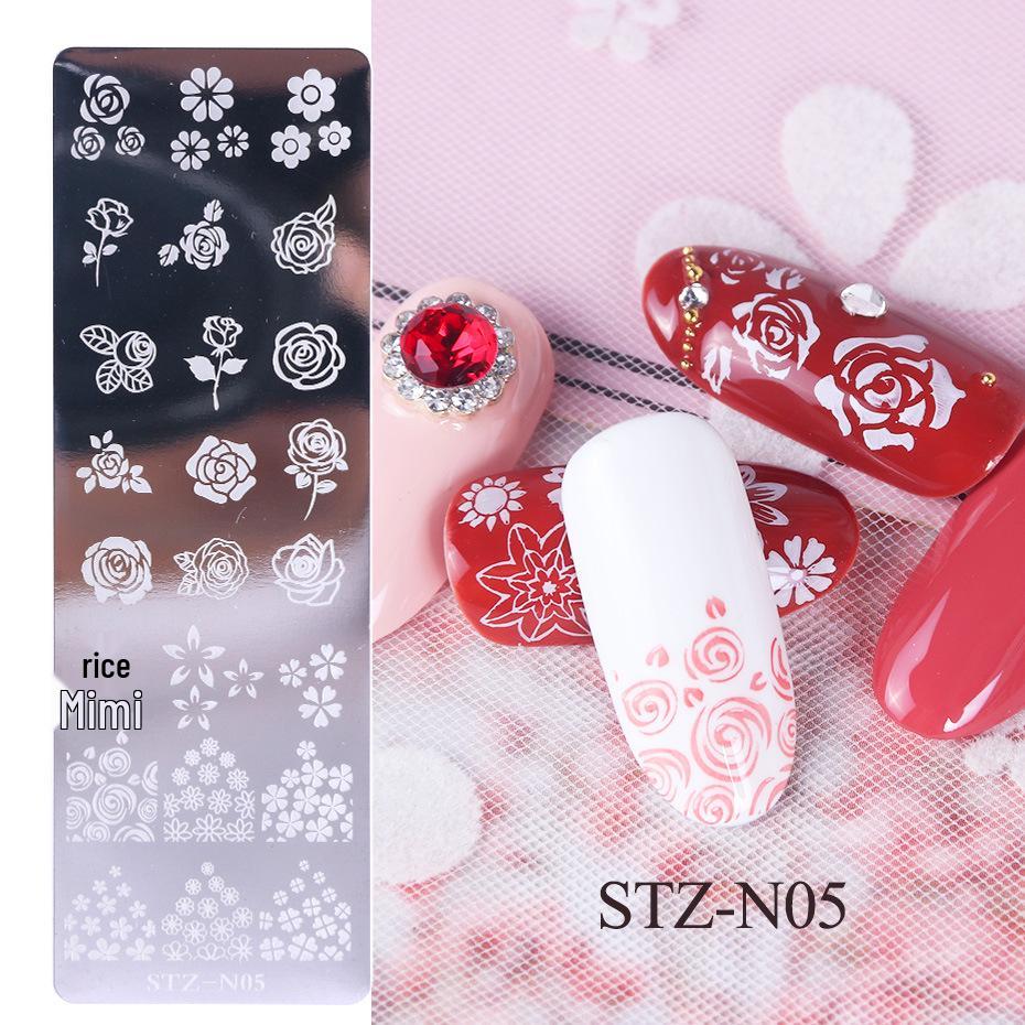 Vintage Floral & Butterfly Nail Art Stamping Plate - Snowflake, Ripple & Cartoon Styles