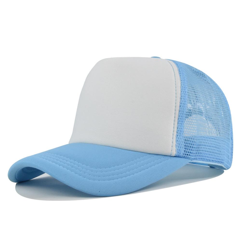 1PC Fashion Unisex Plain Baseball Cap Adjustable Trucker Flat Visor Cap Snapback Mesh Curved Men Women Casual Sun Summer Hat