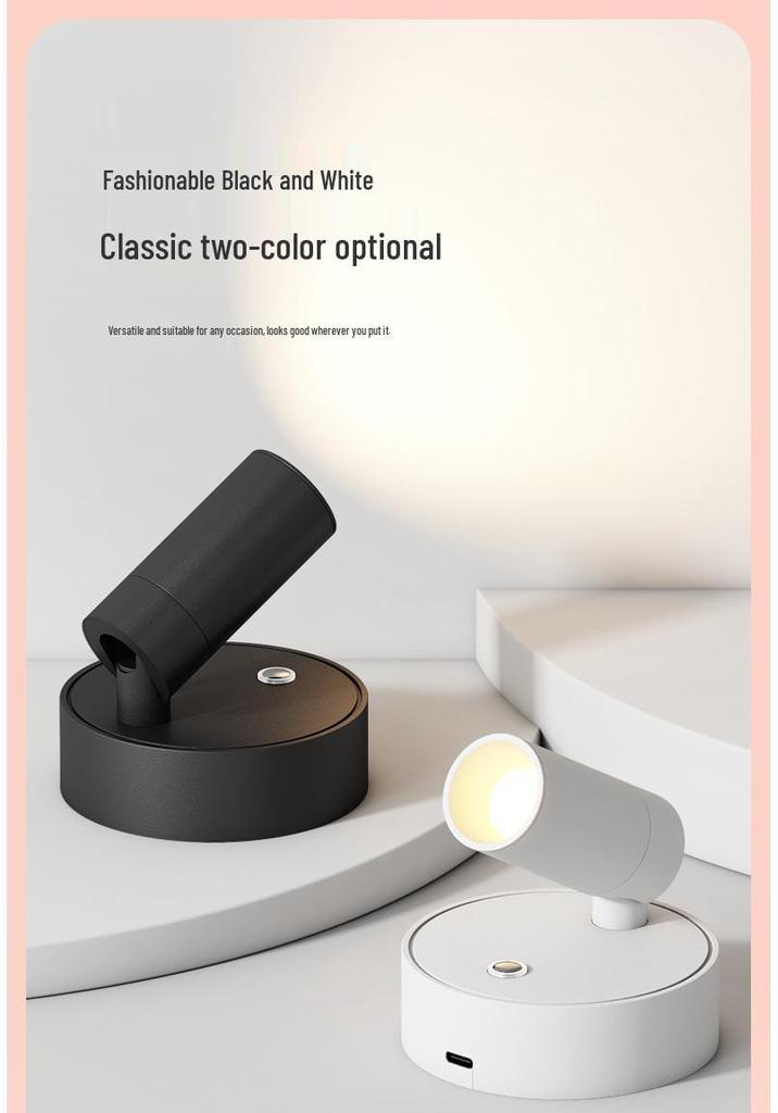 Wireless Magnetic Wall Light: Cord-Free Spotlight & Atmosphere Light for Bedroom and Picture Lighting