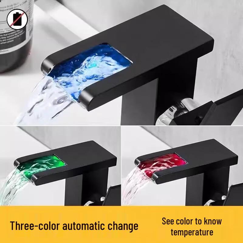 OEING Luminous Waterfall Hot & Cold Basin Faucet