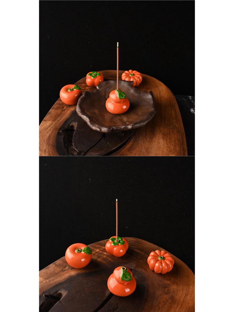 Ceramic Gourd Incense Holder for Tea Ceremony and Home Use
