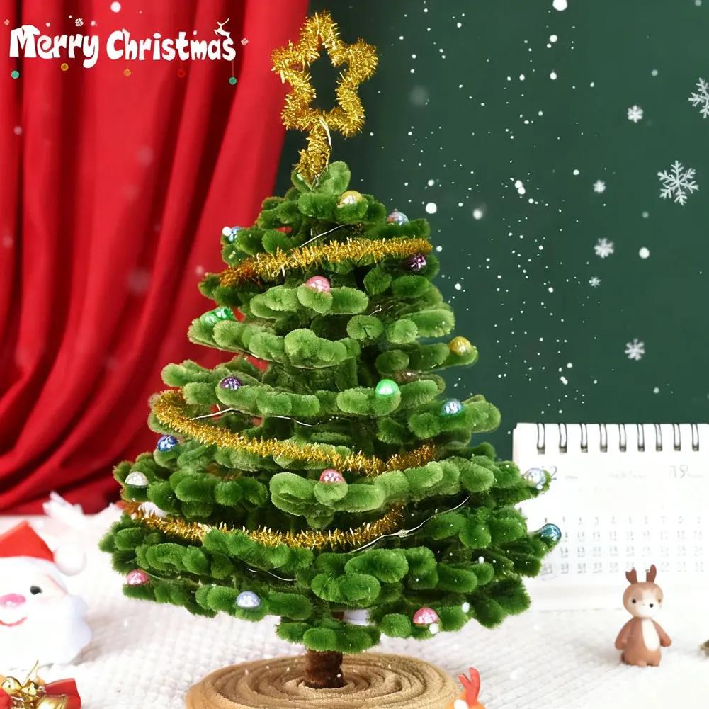 Home Office Party & Wedding Decor Supplies 1Set Creative Twist Stick Christmas Tree DIY Kit Table Ornament Decoration