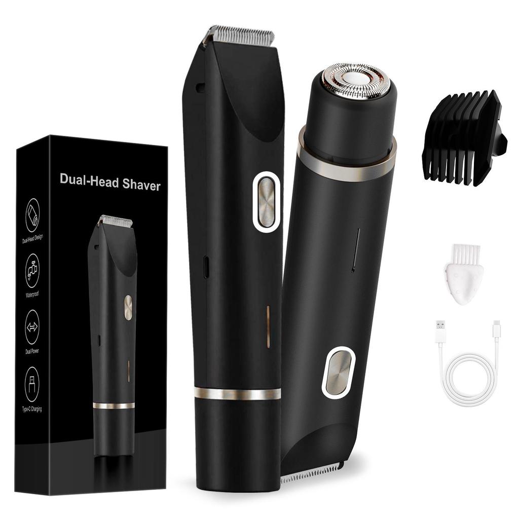 Waterproof Electric Women's Double Head Shaver for Bikini, Underarms, and Intimate Areas