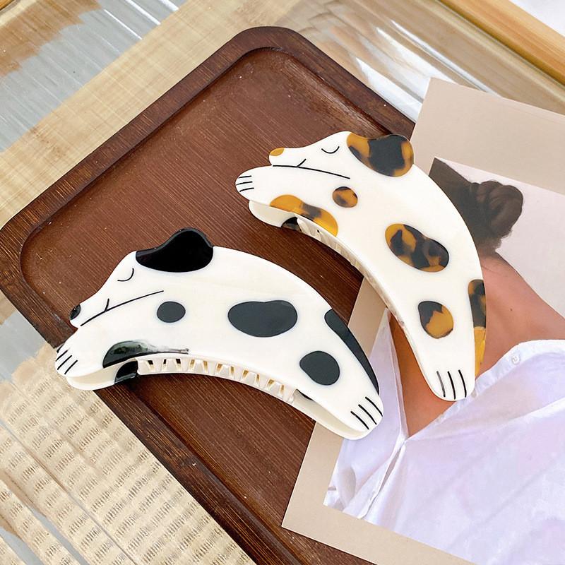Adorable Dog Shaped Hair Claw Clip Handmade Acetate Hairpin For Women