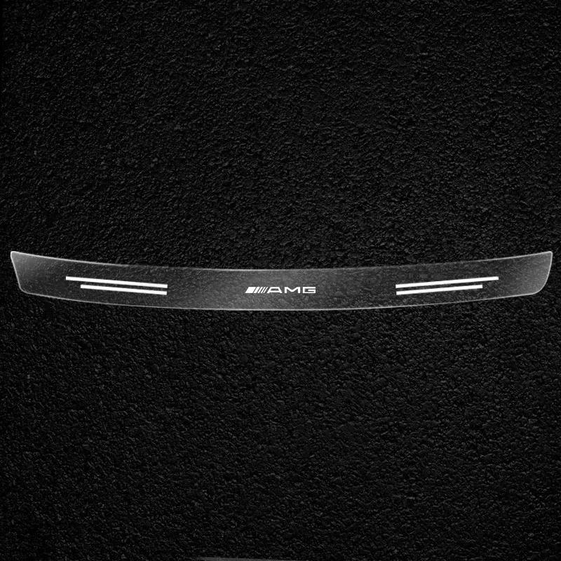 Car Rear Bumper Trunk Sill Transparent Protector Sticker For Mercedes Benz B/C/E/S Class A Class C200L GLC GLE CLA accessories