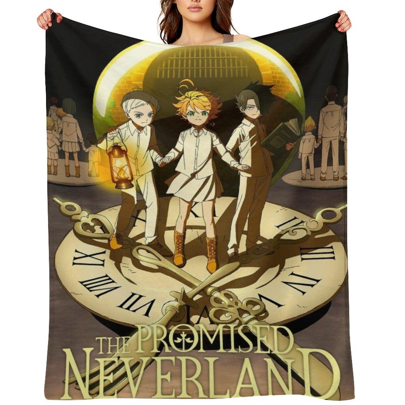 The Promised Neverland Trio Throw Blanket Sofas Beautifuls Luxury Designer Cute Plaid Blankets 30x40in