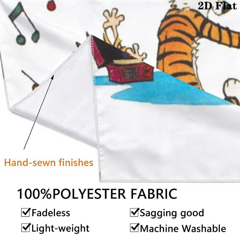 Calvin and Hobbes Wall Tapestry Aesthetic Wall Hanging Printed Fabric Blanket Decorative Tapestries for Bedroom Living Room Home Decor