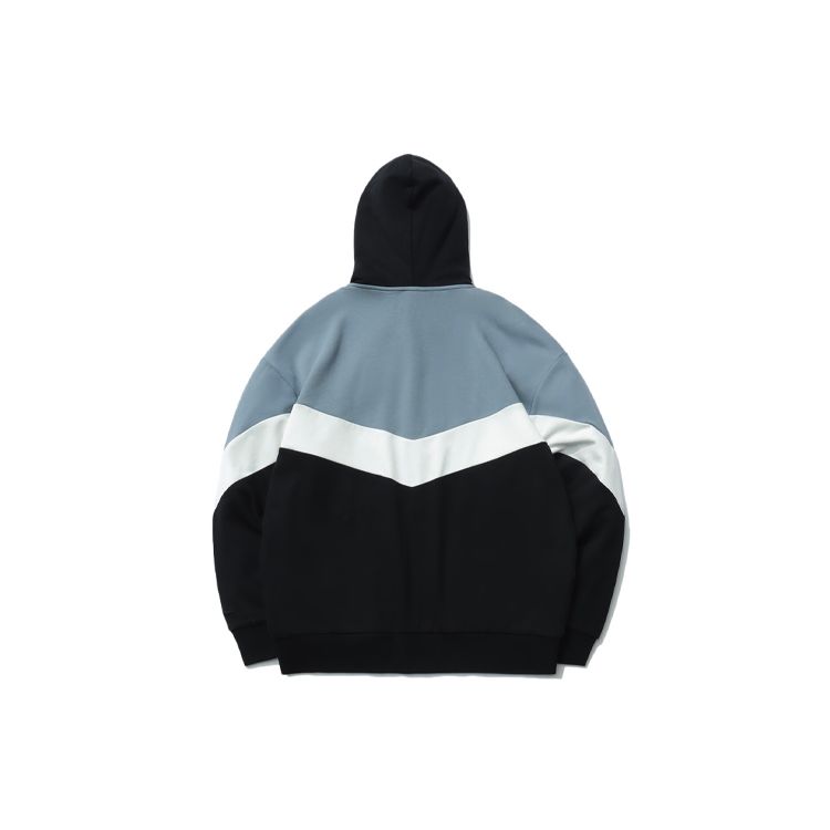 Li Ning Sport Fashion Series Color Block Loose Hooded Jacket Unisex Jacket Black AWDR370-4