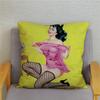 Vintage European Sexy Women Polyester Cushion Cover Sexy Lady Pattern Pillow Cover Decorative For Car Sofa Home 45X45Cm
