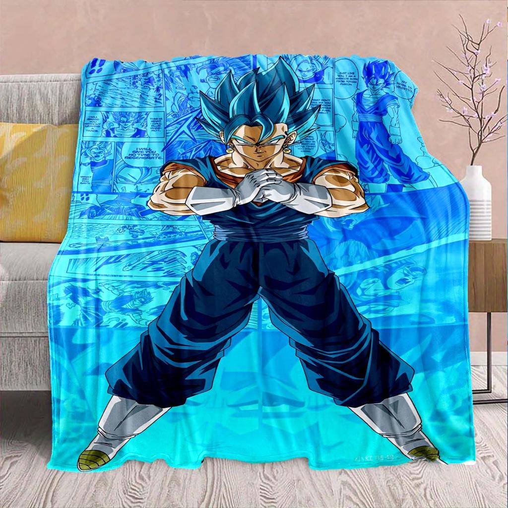 Dragon Ball Anime Flaneldecke - Weich Warm Perfekt für Sofa, Bettwäsche Camping Reise Büro Heimdekoration -QJY