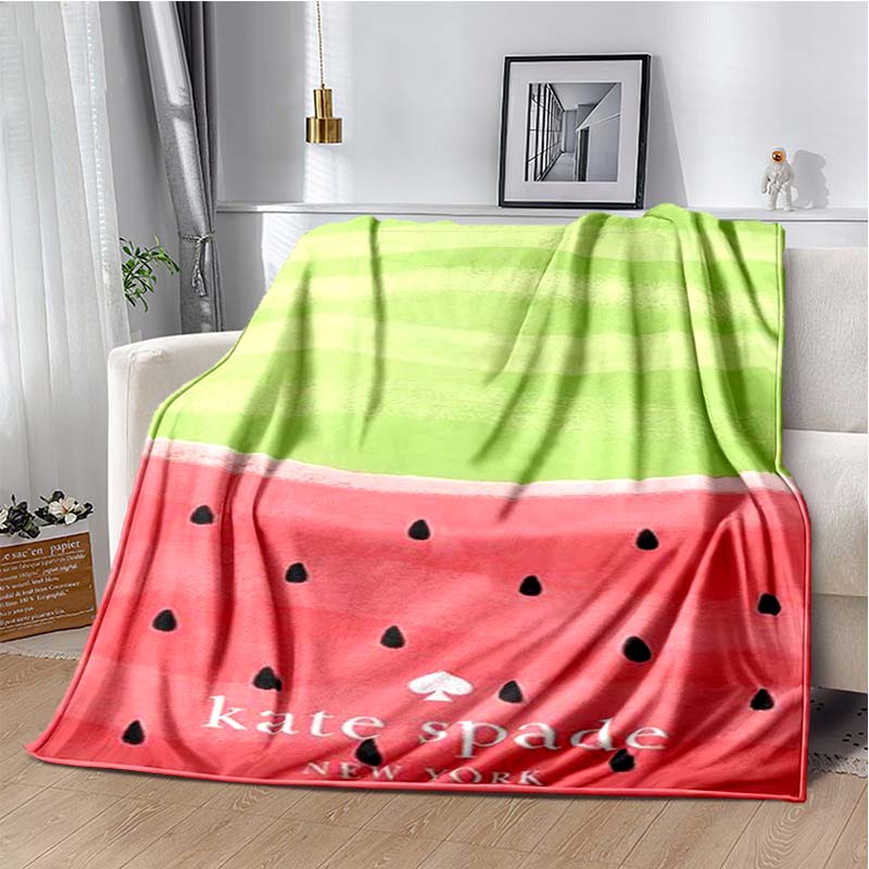 2026 New Fashion K-Kate-Spade Printed Blanket Sofa Bed Bedroom Living Room Portable Warm Extra Large Picnic Soft Blanket Stay