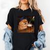 Sommer Unisex Top Lustiges Zwergspitz Bier T-Shirt Lustiges und Satirisches Zwergspitz Neuheit Emoji Muster T-Shirt Gemütlich Vielseitig