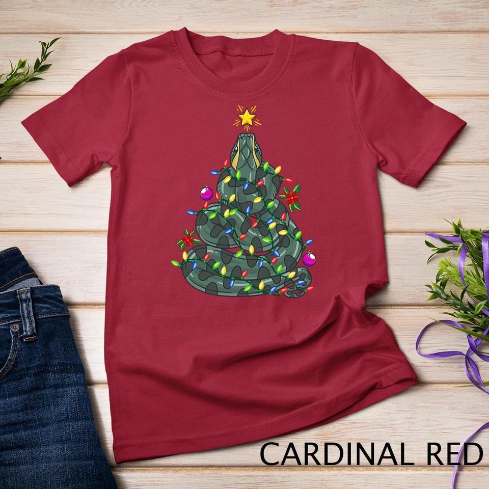 Anaconda Christmas Tree Snake Animal Unisex T-shirt 3 XL