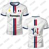 Summer New France Football Jersey Women Men Sports T-shirt Street Soccer Uniforms Casual French Map Flag Graphic Oversized Tops