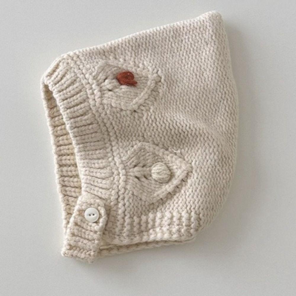 Soft Infant Ear Protection Hat Windproof Toddler Knit Hat Baby Knitted Cap Autumn Winter