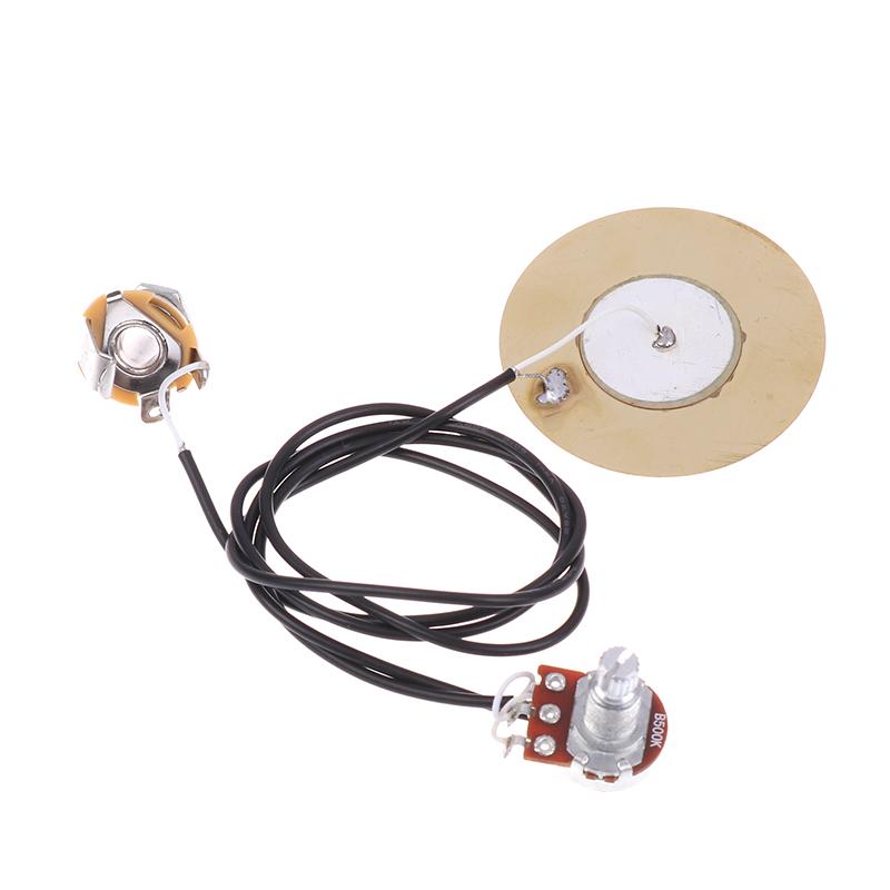 Metal Pickup Piezo Contact Microphone Transducer Prewired Amplifier Pickups For Guitar Violin Banjo Replacement Parts