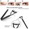 Metal Eyelash Curler With Eyelash Separating Comb Tool And 6 Replacement Refill Pads (Black)