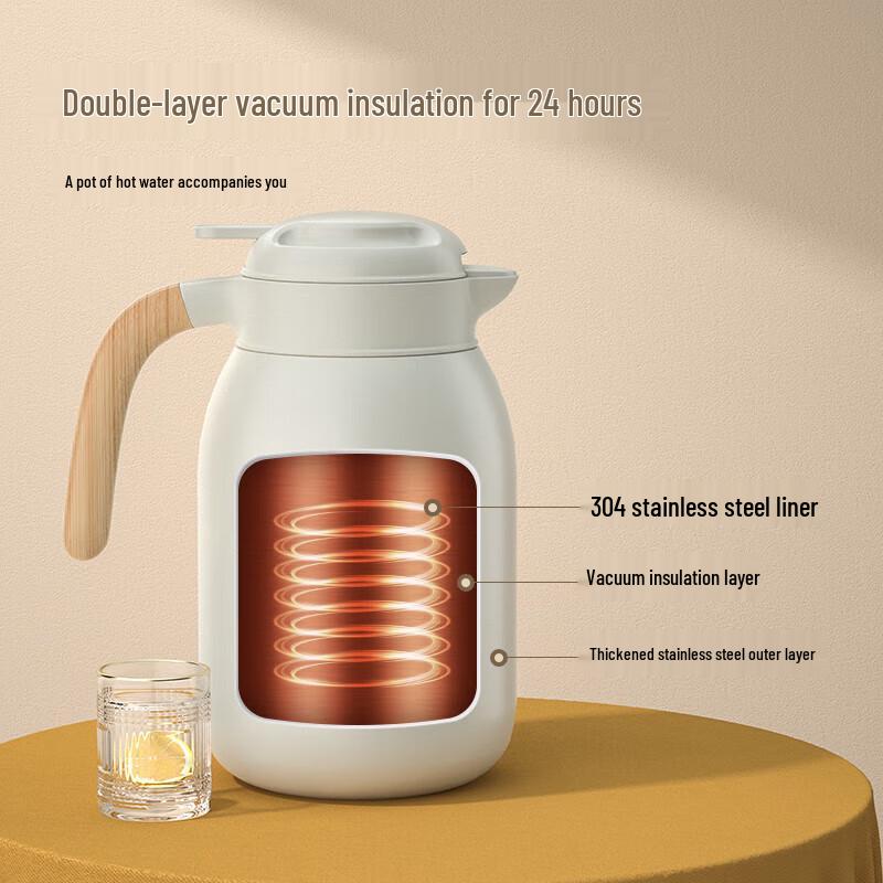 HAERS 304 Stainless Steel Vacuum Thermos Pot