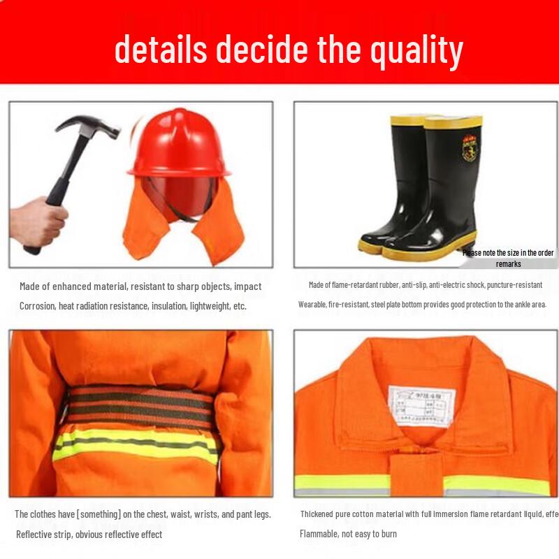 Golden Fox King Firefighter Training Uniform 5-Piece Set