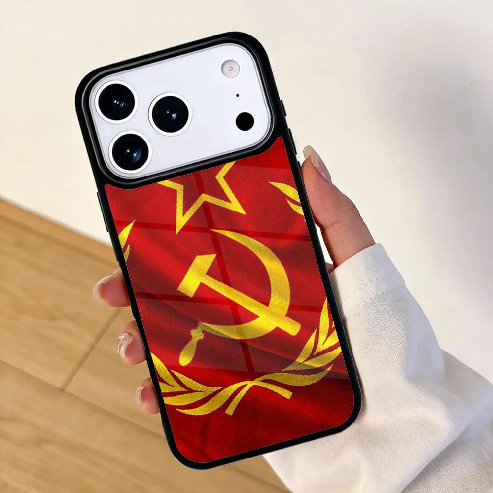 lenin Soviet Union flag SOFT Mobile Phone Case for IPhone 17 AIR 16pro Max 15 14 13 12 11 Bumper Cover
