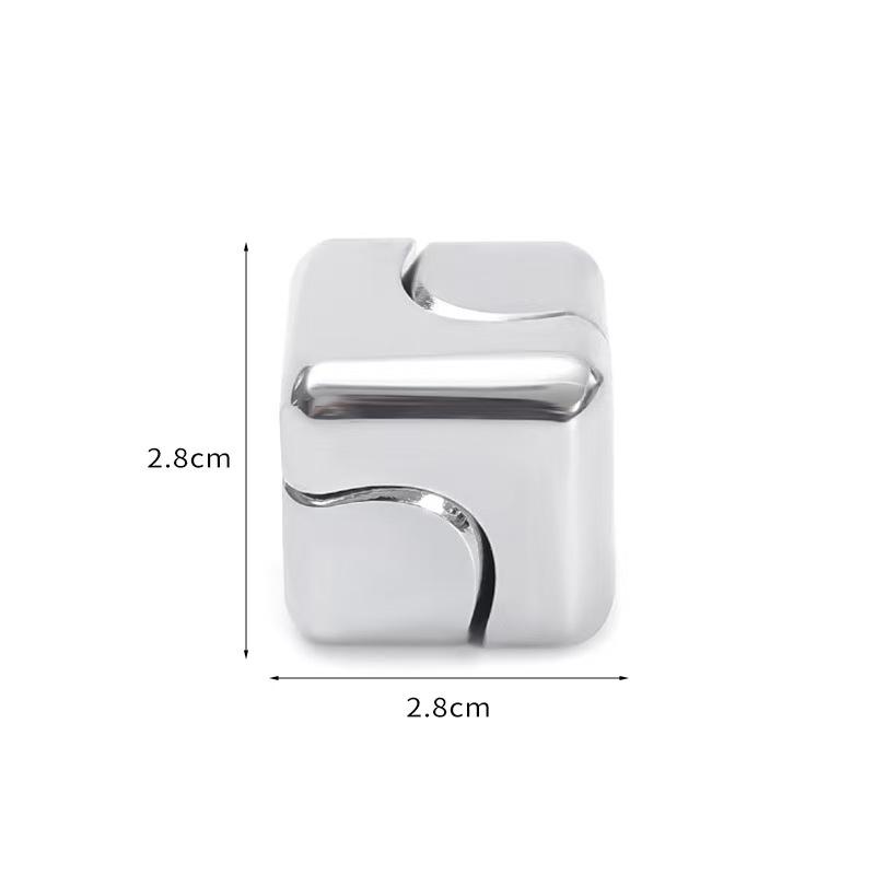 Metal Cube Spinner Fidget Toy Fingertips 3D Puzzle Gyro Gear Sensory Anti Stress Relief Educational Games for Kids Adults