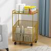 Multi-Layer Storage Racks Laundry Baskets Removable Trolley Storage Of Snacks And Sundries Organizing Iron Office File Racks