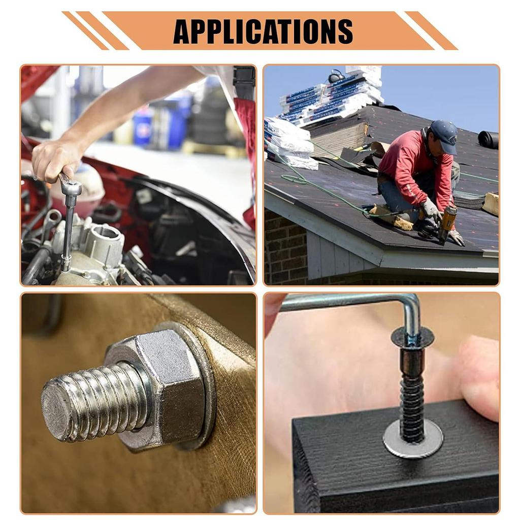 580-Piece Stainless Steel Washer Set, Polished Finish, M2-M12 Sizes