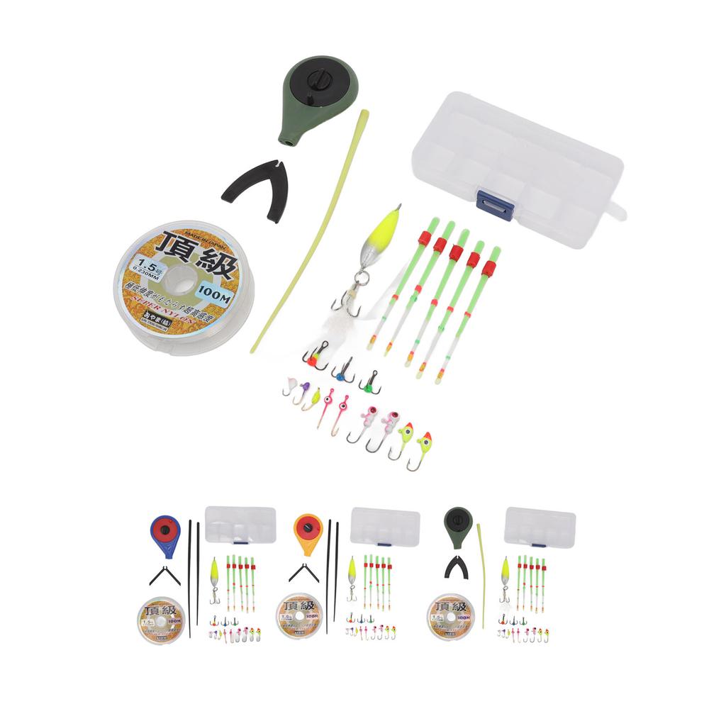 Mini Winter Eisangelrute Rutenspitze Rutenoberteil Angelschnur Haken Eisangelzubehör