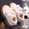 Girls Cotton Shoes Leather Shoes 2025 Winter New Girls Velvet Warm Princess Shoes Children Soft-soled Beanie Shoes